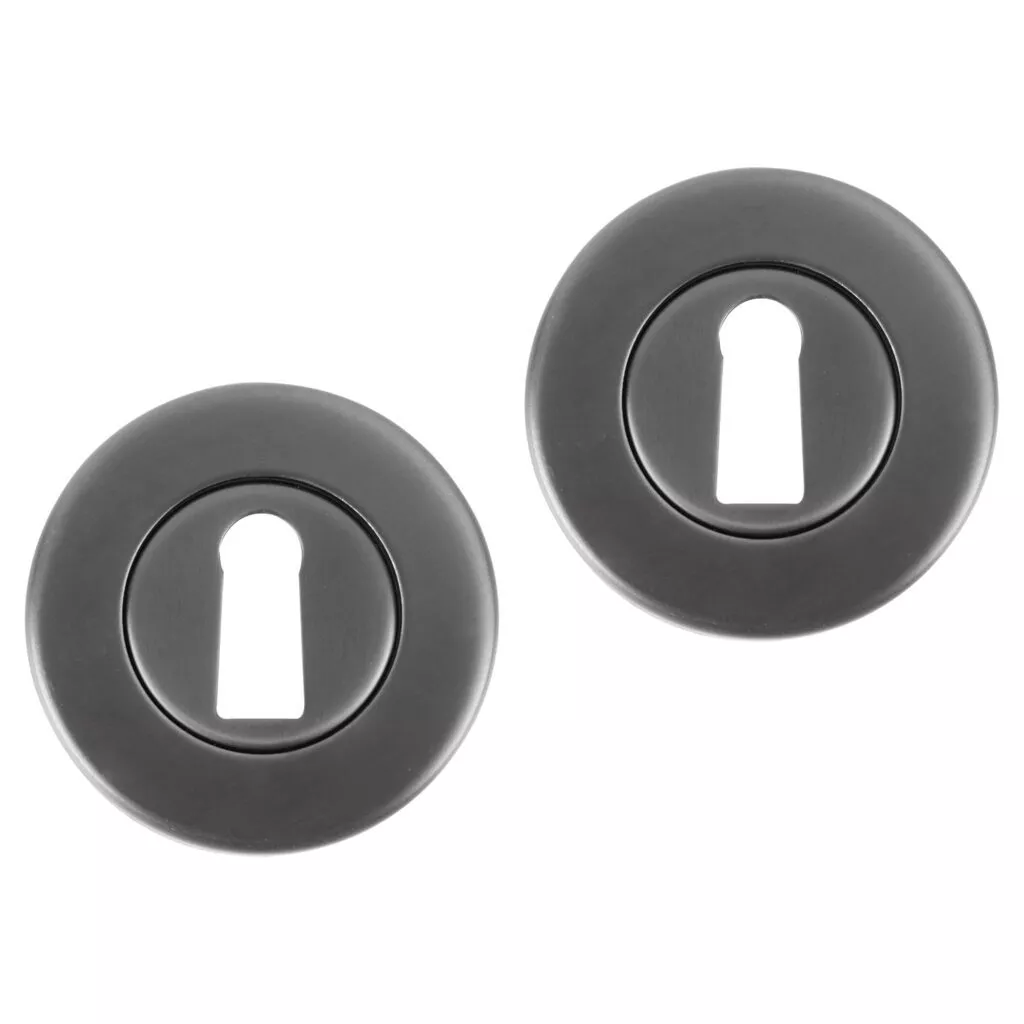 Differnz | Rozet met Sleutelgat | Gun Metal | Rond | 53mm