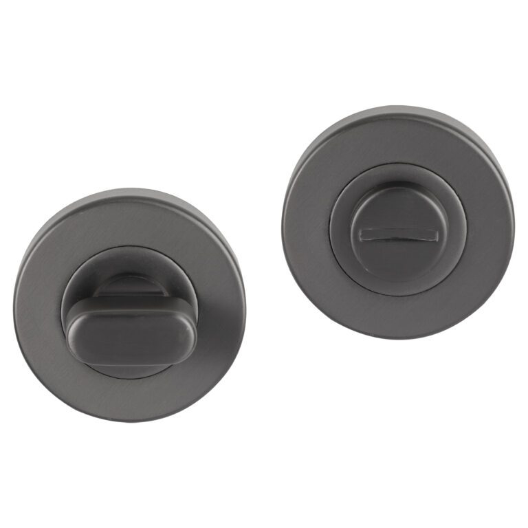 Differnz | WC Rozet | Gun Metal | Rond | 53mm