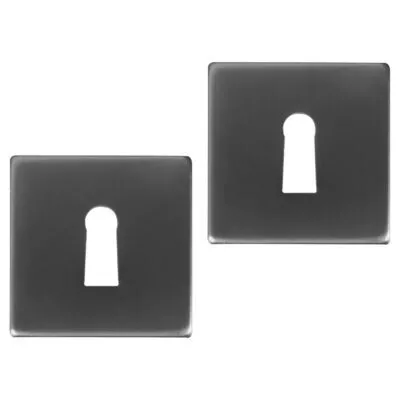 Differnz | Rozet met Sleutelgat | Gun Metal | Vierkant | 52x52mm