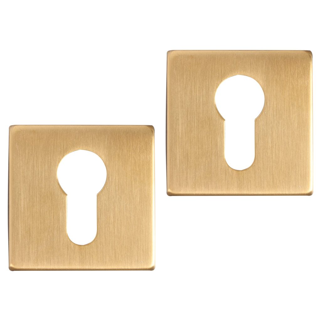 Differnz | Rozet met Cilindergat | Goud | Vierkant | 52x52mm