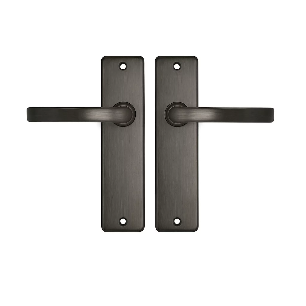 Deurkrukken | Edge Kruk Blok | Gun Metal | Antraciet grijs