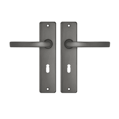 Deurkrukken | Edge kruk Blok | SL55 | Gun metal | Antraciet grijs