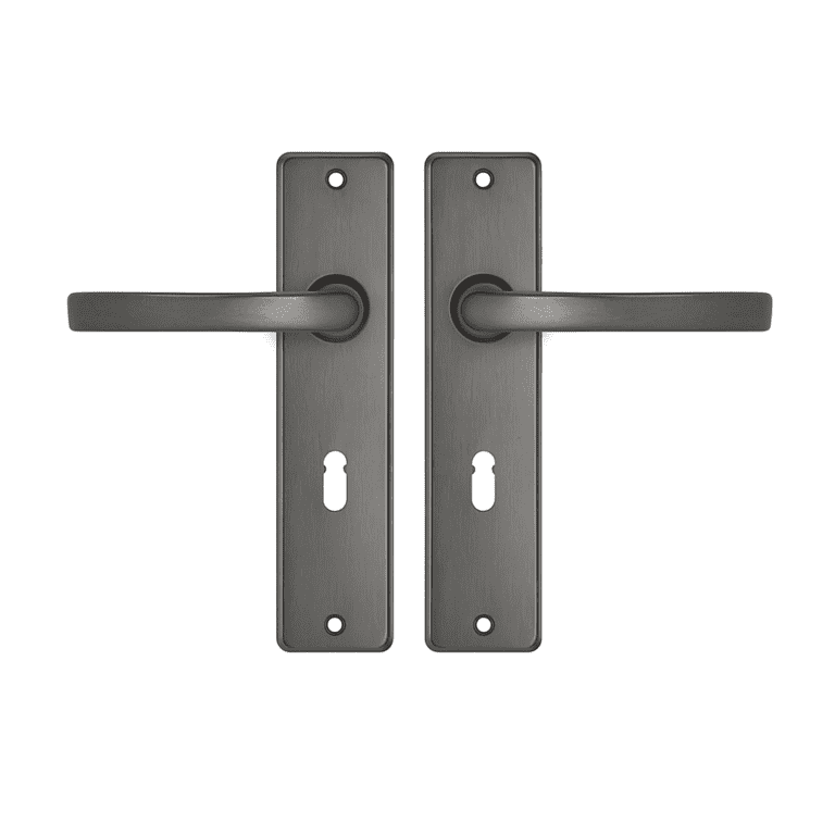 Deurkrukken | Edge kruk Blok | SL55 | Gun metal | Antraciet grijs
