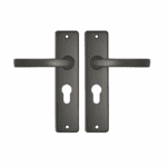 Deurkrukken | Edge kruk Blok | PC55 | Gun metal | Antraciet grijs