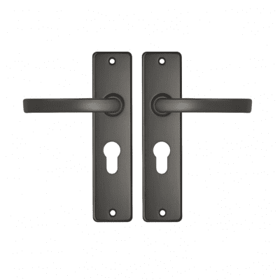 Deurkrukken | Edge kruk Blok | PC55 | Gun metal | Antraciet grijs