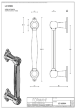 Formani | LZ185MA | Deurgreep | gepolijst roestvast staal/ carrara marmer