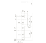 Intersteel | Sluitplaat | 175x25/44x1,5mm| dag- en nacht schoot | afgerond | rvs DIN links