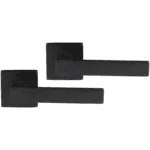 Differnz | Tilburg deurkruk | vierkant rozet | zwart