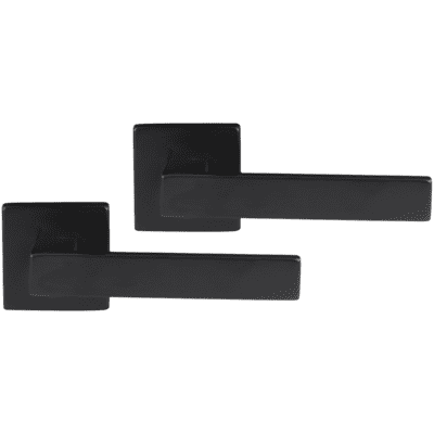 Differnz | Tilburg deurkruk | vierkant rozet | zwart