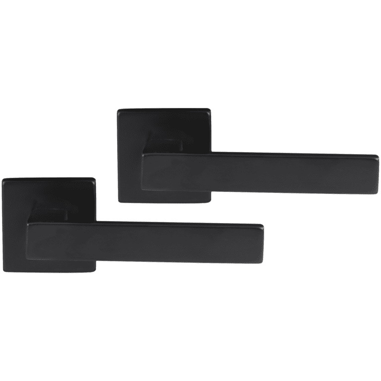 Differnz | Tilburg deurkruk | vierkant rozet | zwart