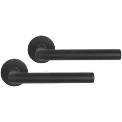 Differnz | Essence deurkruk boog | rond rozet | zwart