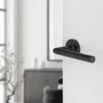 Differnz | Essence deurkruk boog | rond rozet | zwart