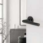 Differnz | Essence deurkruk recht | rond rozet | zwart