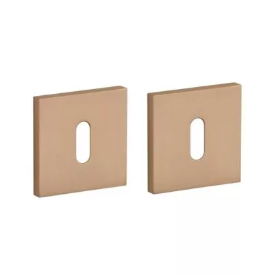 Paar STILE sleutelplaatjes vierkant 53x53x7mm - licht bruin