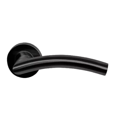 Formani | Deurkruk BASIC LBIV-19 op ronde rozet | Zwart mat